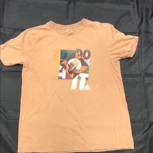 Nike Tan T-Shirt with Colorful Graphic